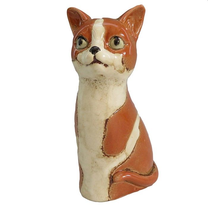 Vintage Pottery Ginger Tom Vase, The Cat Gallery