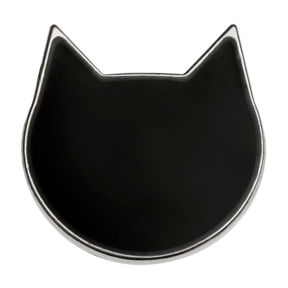 Black Cat Face Pin