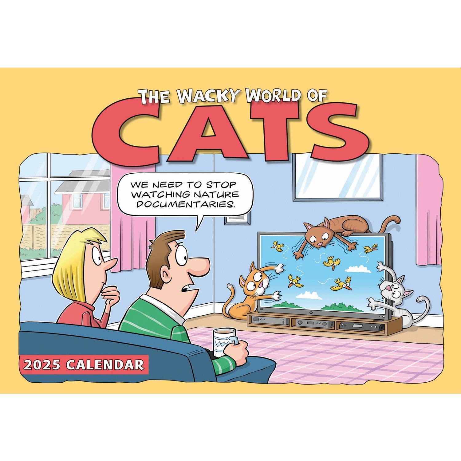 Wacky World of Cats 2025 A4 Wiro Calendar