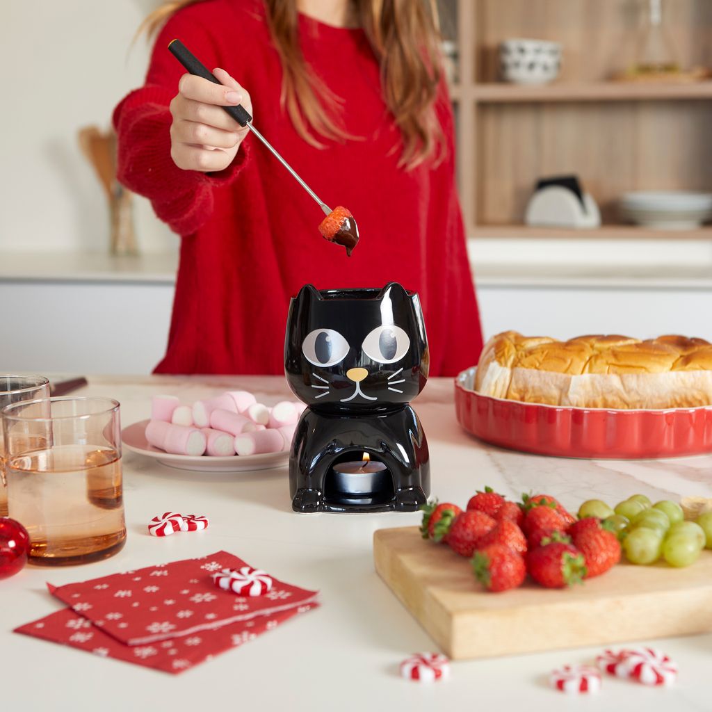 Wake Cat Fondue Set