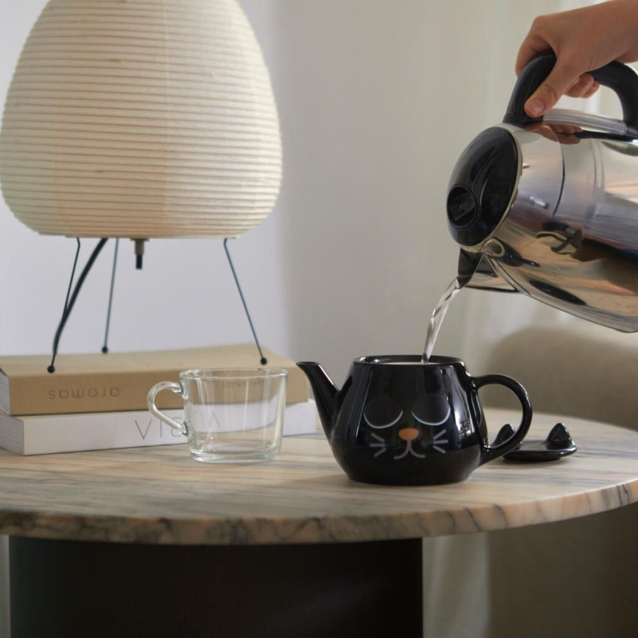 Black Cat Wake-up Teapot