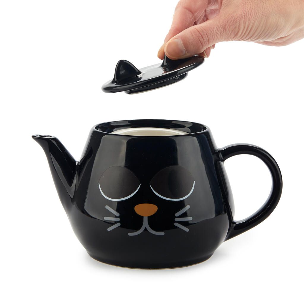 Black Cat Wake-up Teapot
