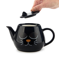 Black Cat Wake-up Teapot