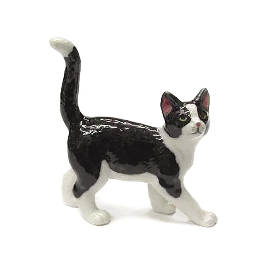 Walking Tuxedo Kitten Porcelain Miniature