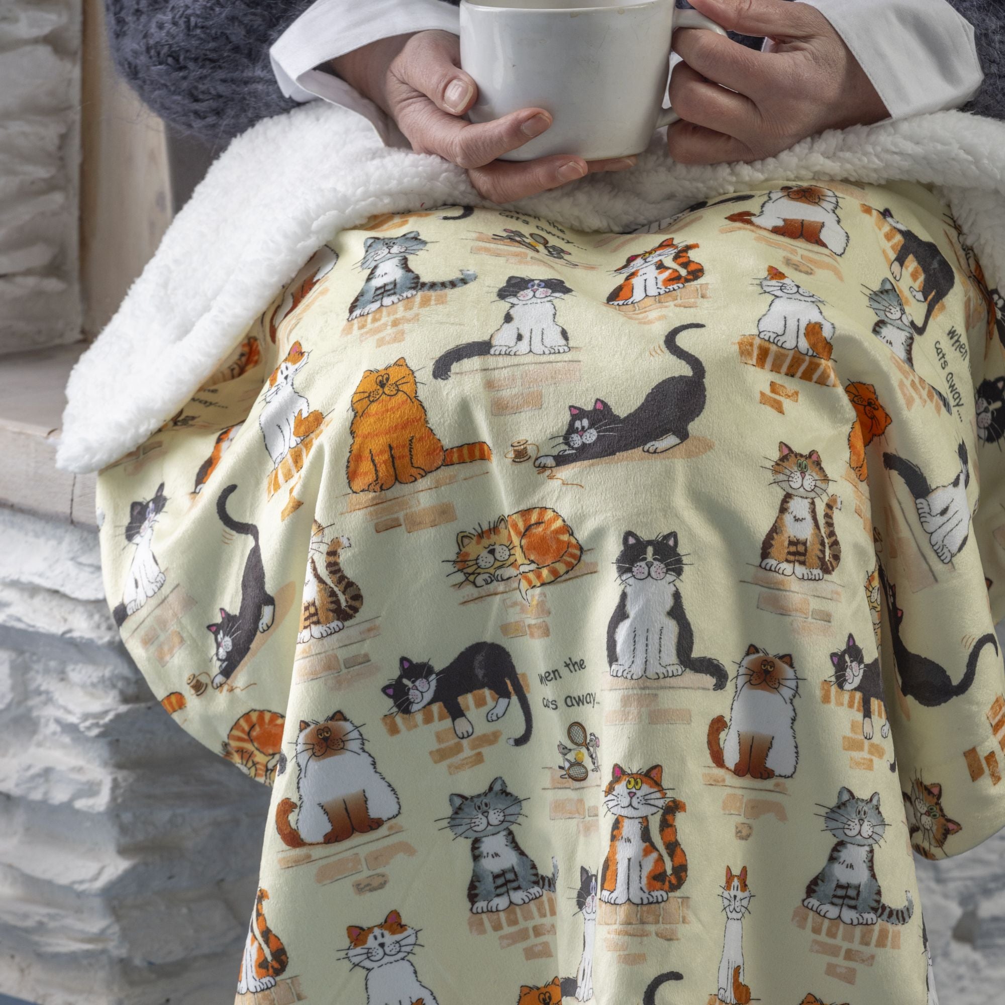 When the Cats Away Lap Rug