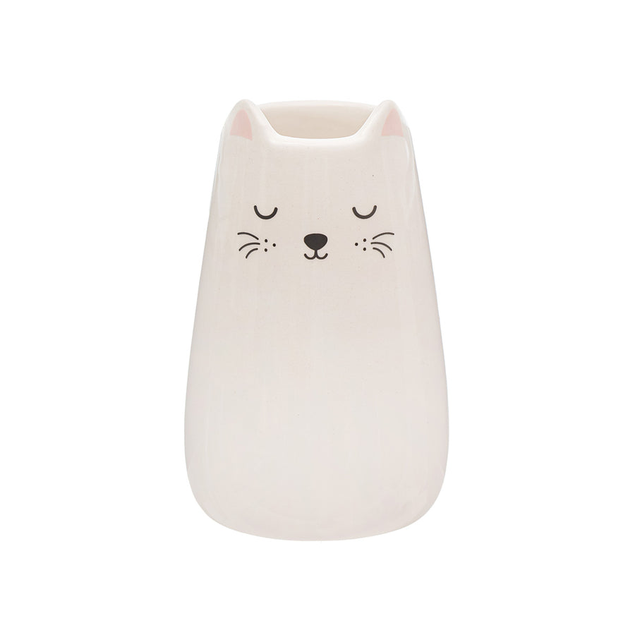 Ceramic Cat Small Vase
