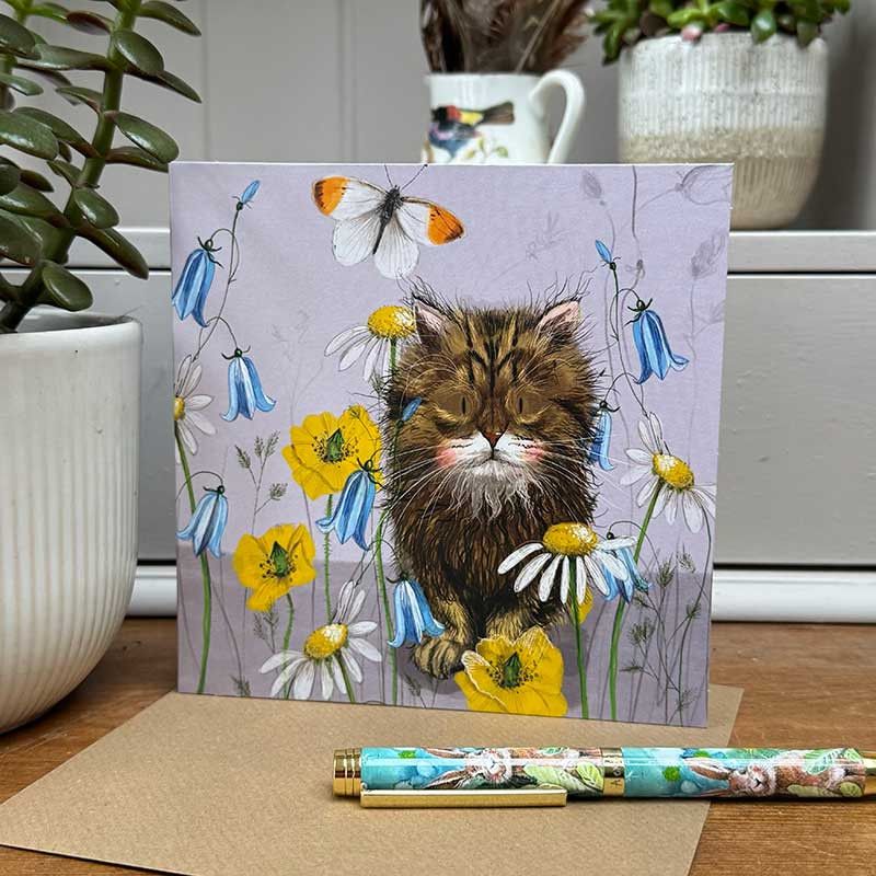 Willow Cat Card, by Alex Clark