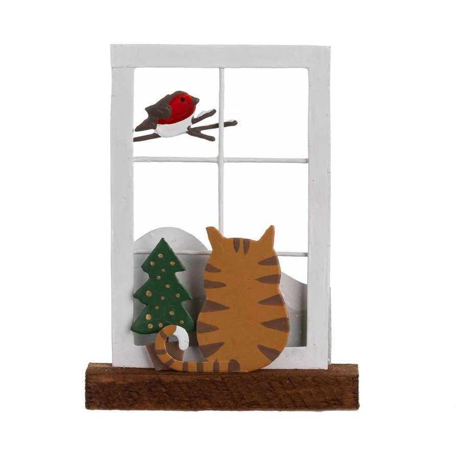 Winter Window Cat Tree Block