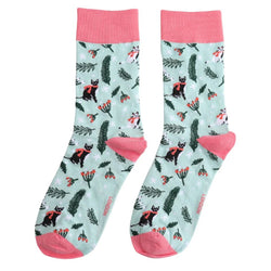 Wintry Cats Socks, UK 3-7