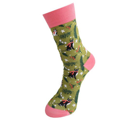 Wintry Cats Socks, UK 3-7
