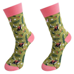 Wintry Cats Socks, UK 3-7