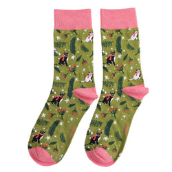 Wintry Cats Socks, UK 3-7