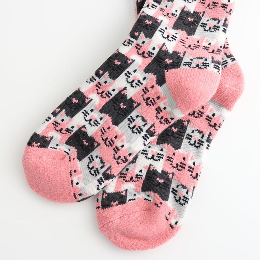 Winter Happy Cats Socks UK 3-7