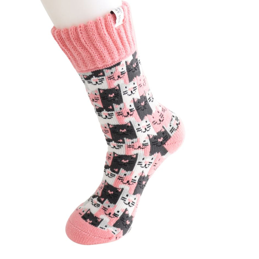 Winter Happy Cats Socks UK 3-7