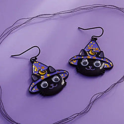 Cat Wizard Hat Earrings
