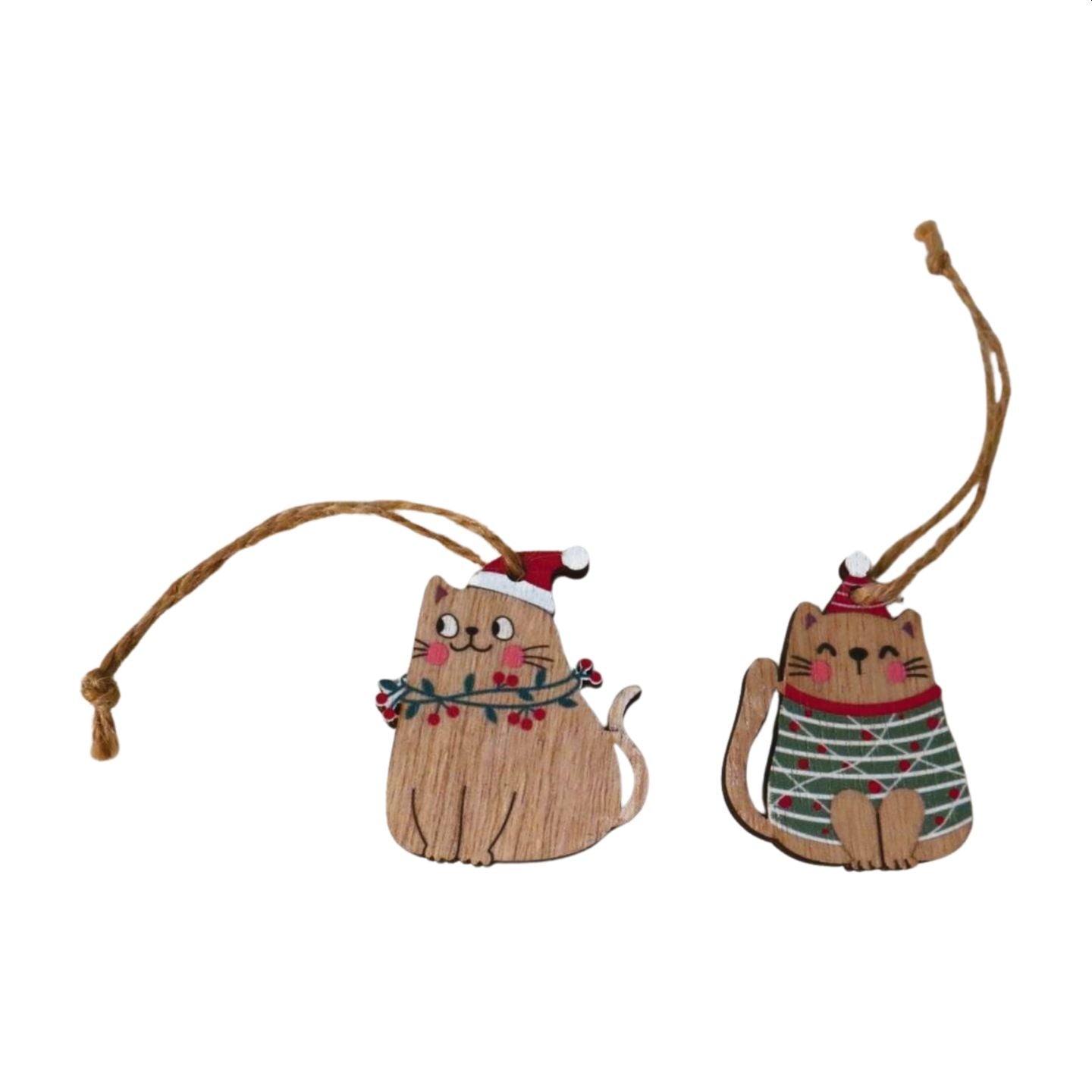 Set of 8 Feline Decorations