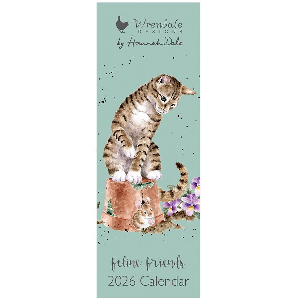 Wrendale Feline Friends 2026 Slimline Calendar