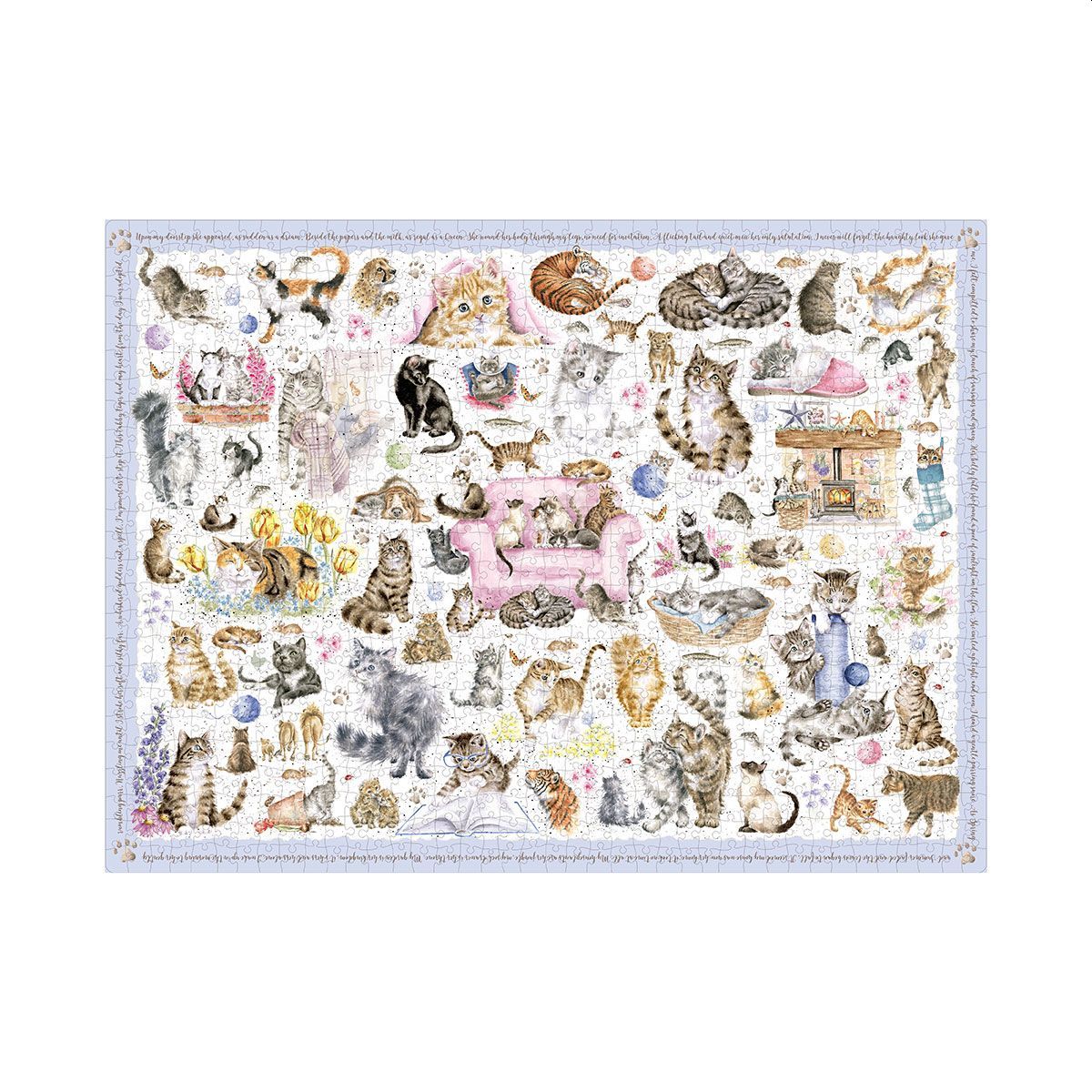 Feline Friends Wrendale Cat Jigsaw (1000 pieces)