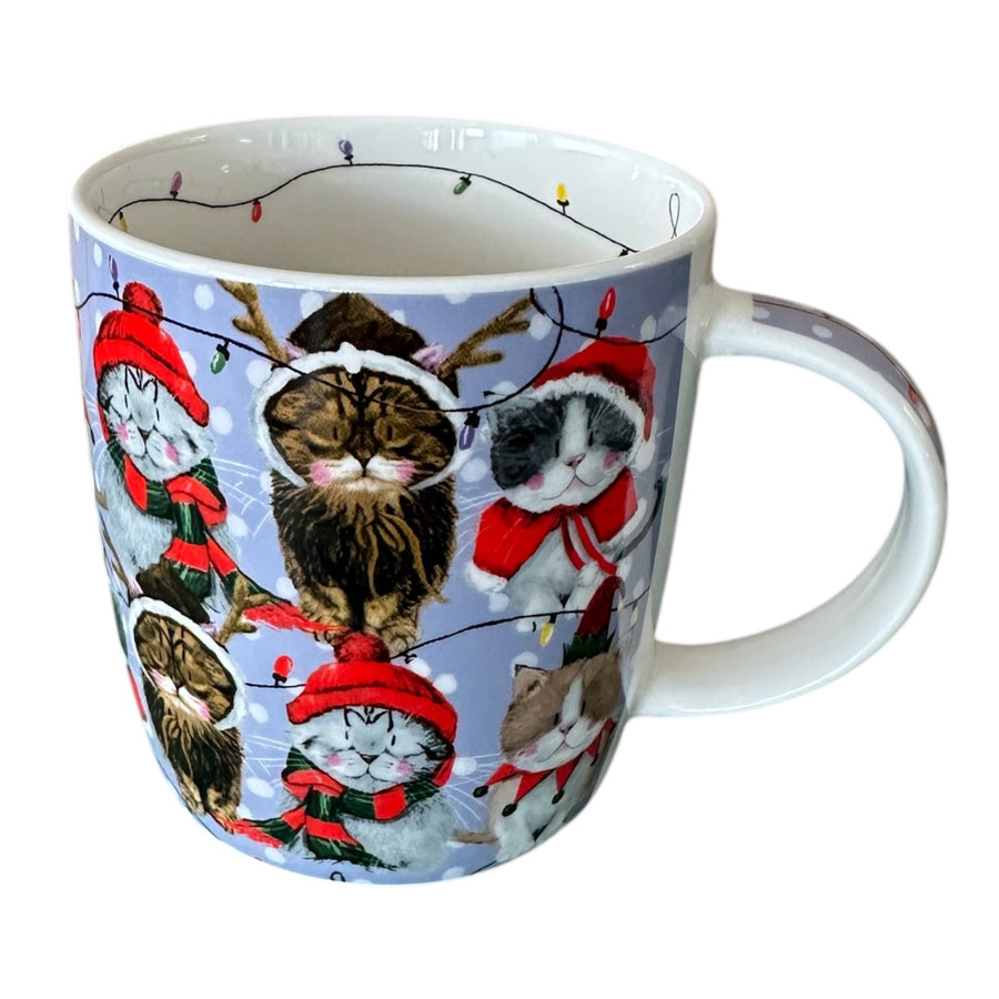 Festive Cats in Hats Christmas Mug
