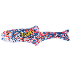 Colourful Fish catnip toy with Yeowww Catnip embroidered on the side