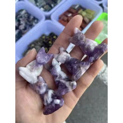 Amethyst Gemstone Yoga Cat