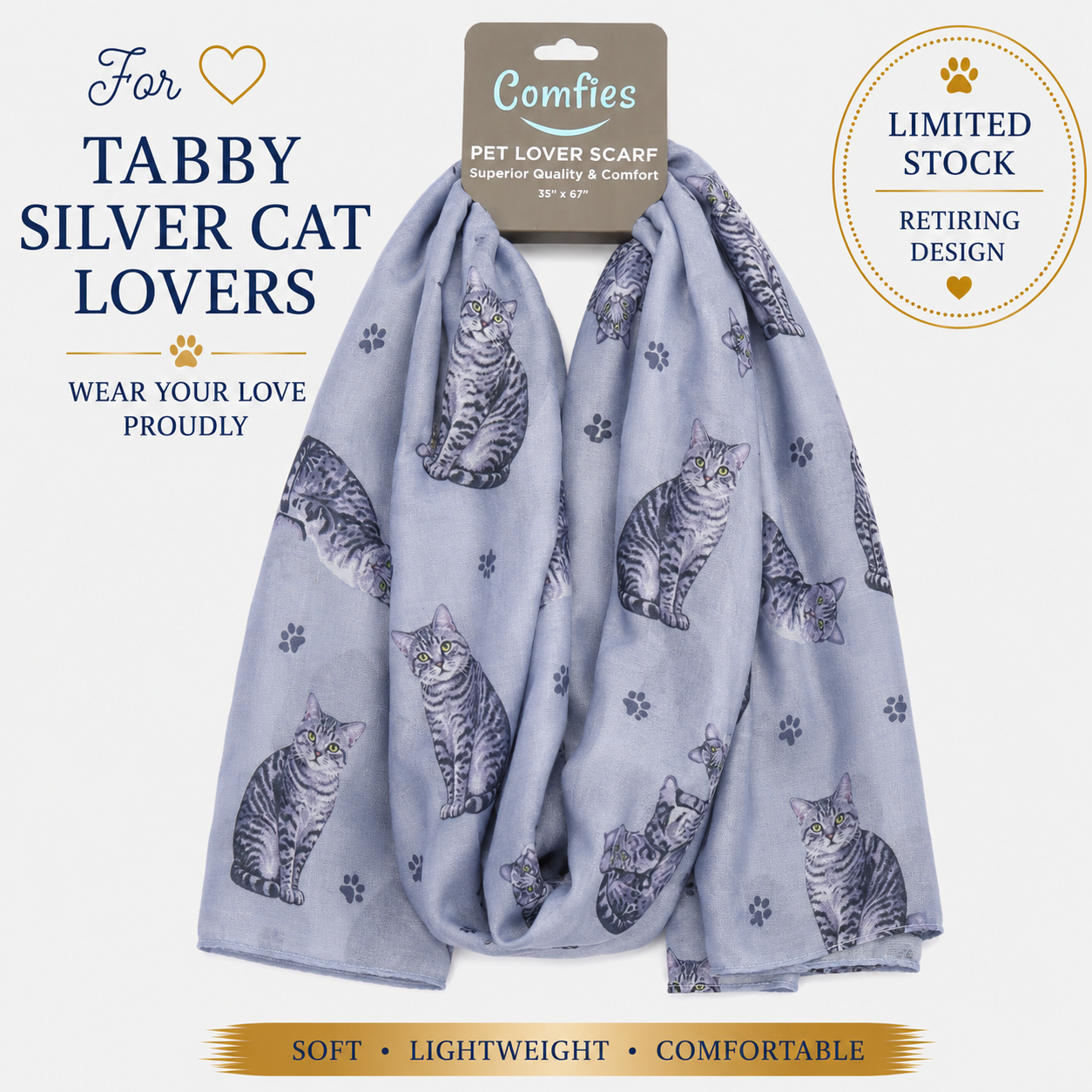 Silver Tabby Scarf
