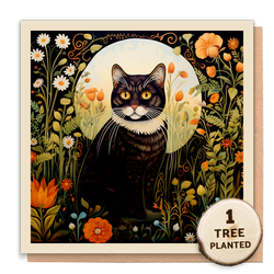 Meadow Cat Greetings Card