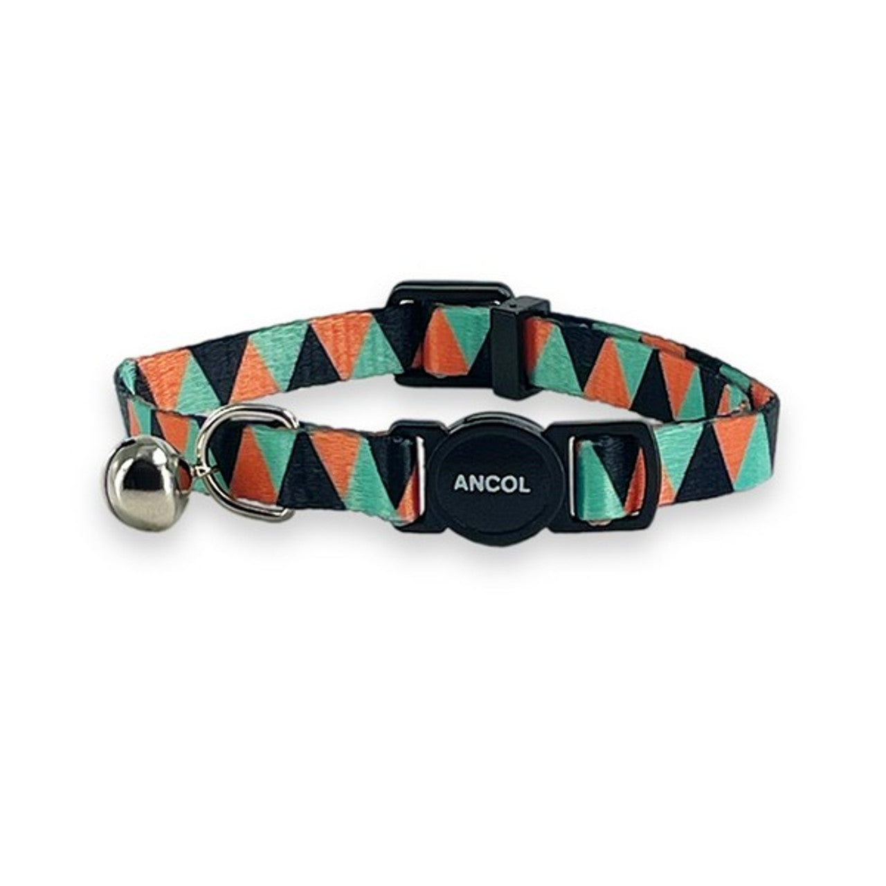 Ancol Cat Safety Collar with Bell - Geometric Pattern, The Cat Gallery