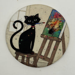 Black Kitty Fridge Magnet