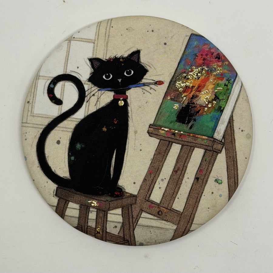 Black Kitty Fridge Magnet