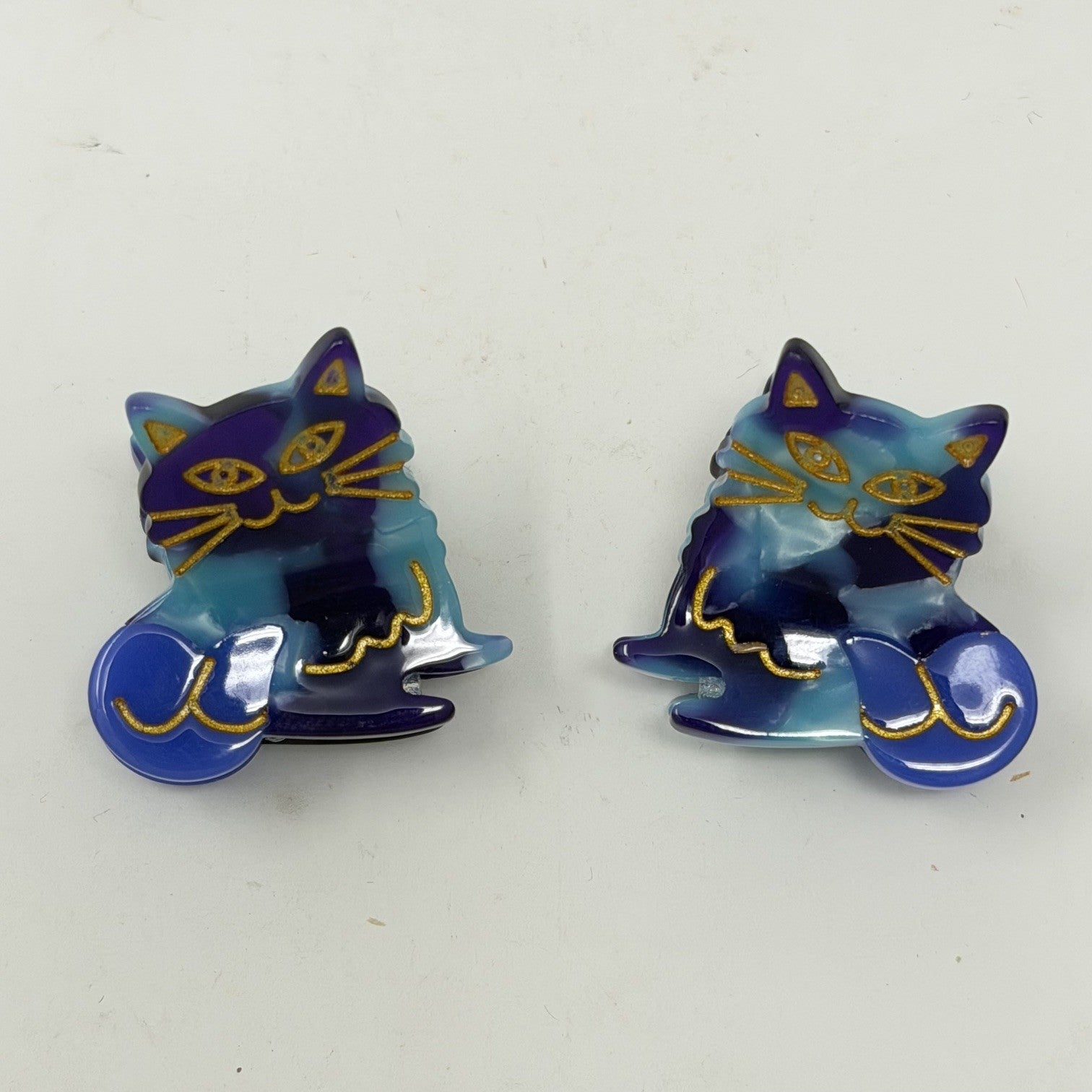 Cat Mini Hair Claw, Blue