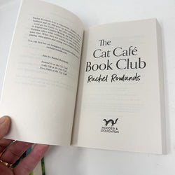 Title page of the book The Cat Café Book Club book by Rachel Rowlands by Hodder & Stoughton