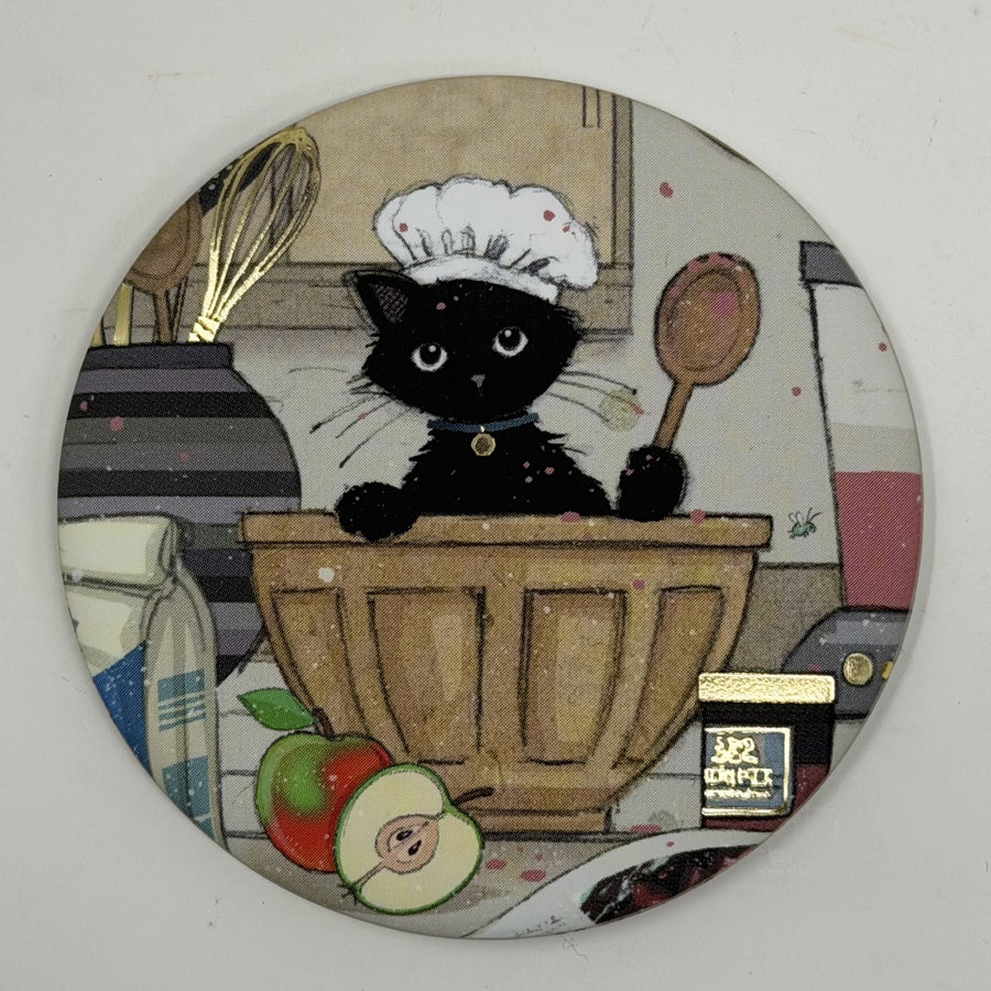 Black Kitty Fridge Magnet