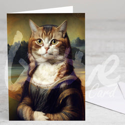 Monalicat Greetings Card