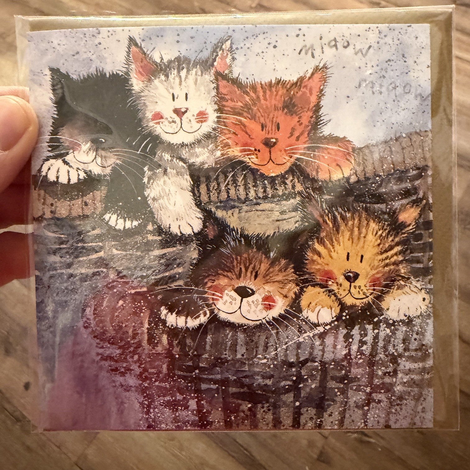 Kittens Greetings Card by Alex Clark