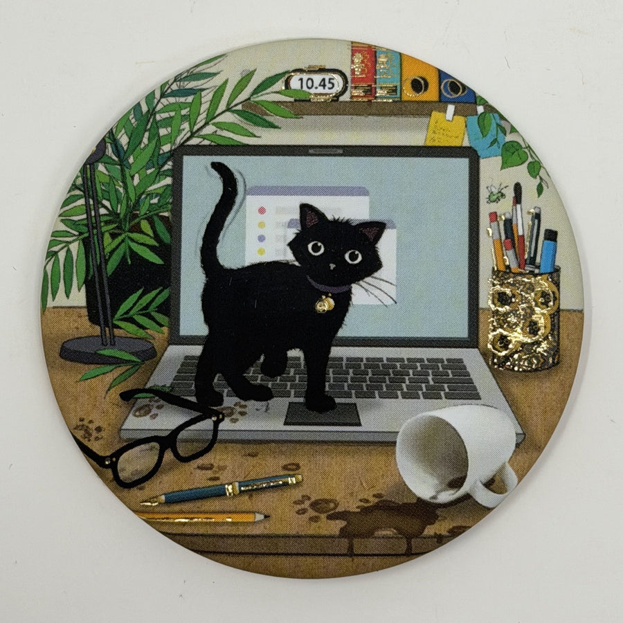 Black Kitty Fridge Magnet