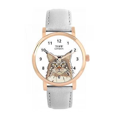 Reloj del gato Maine Coon