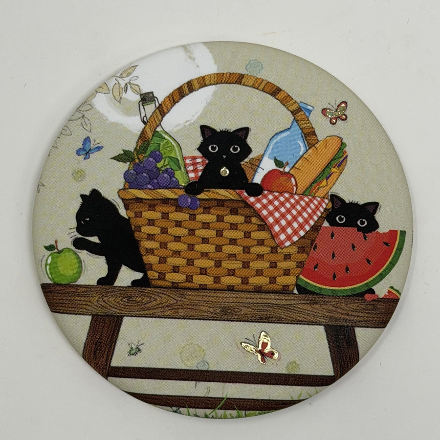 Black Kitty Fridge Magnet