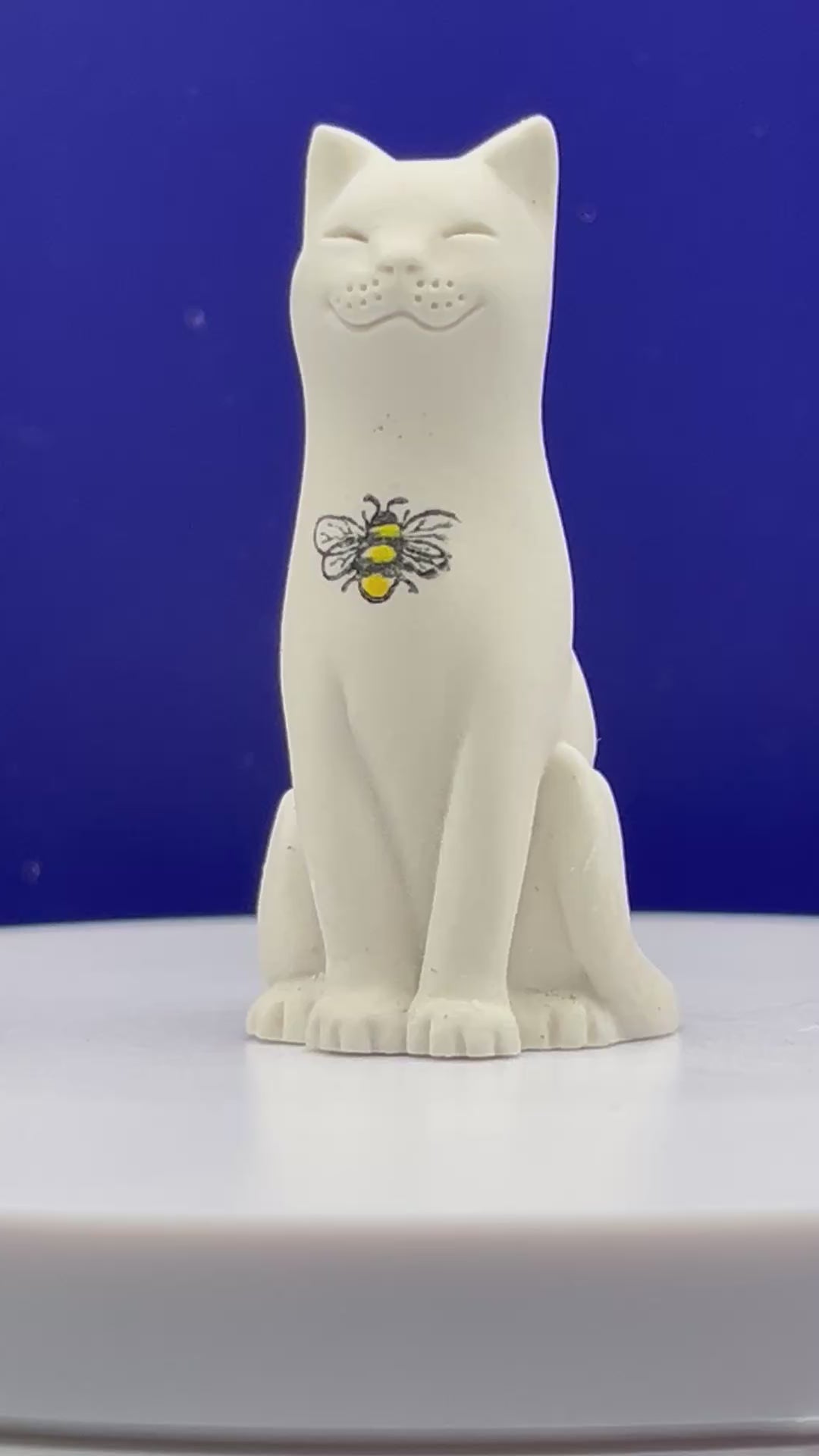 Bees Hand Coloured Original Lucky Kitten