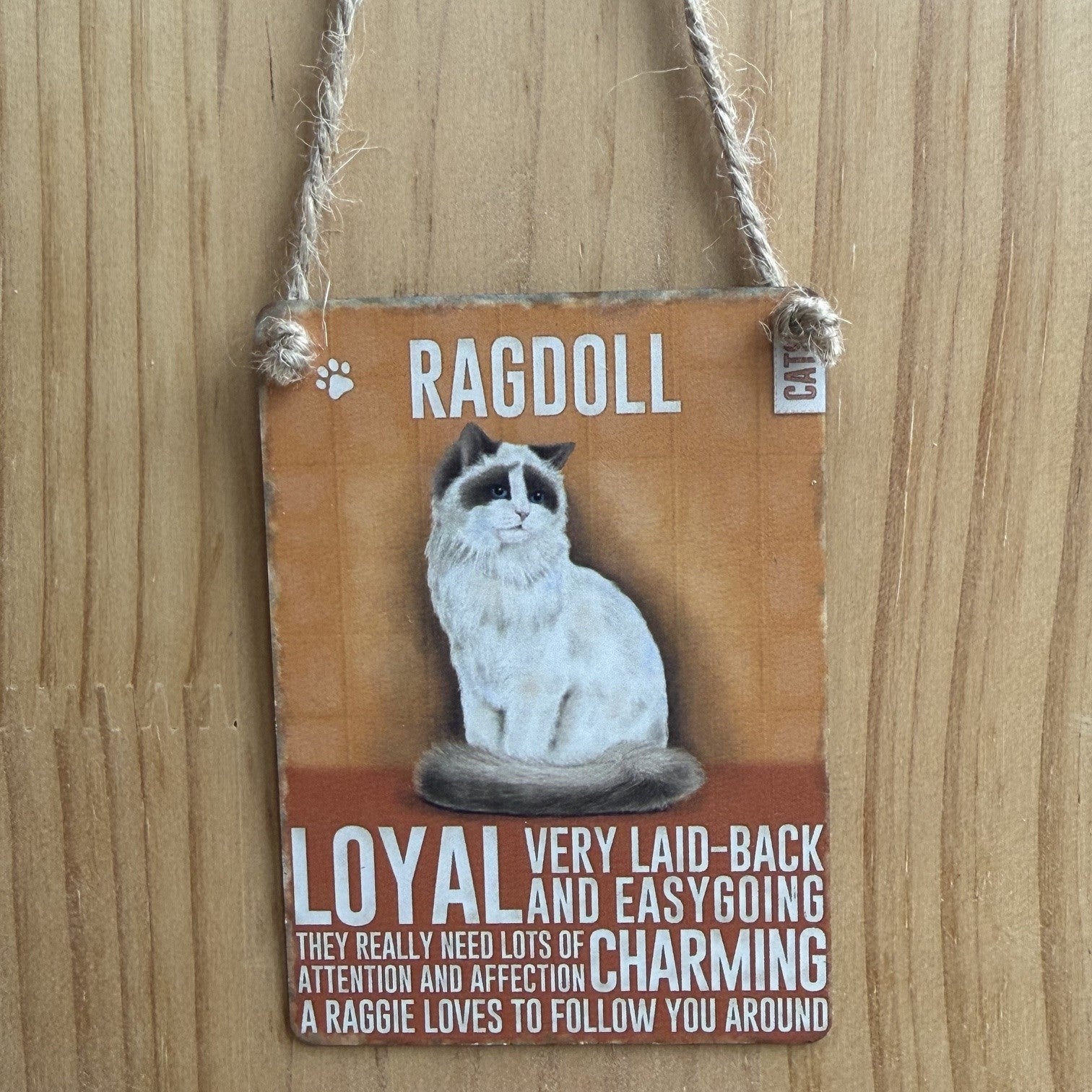 Colgante de metal de gato Ragdoll