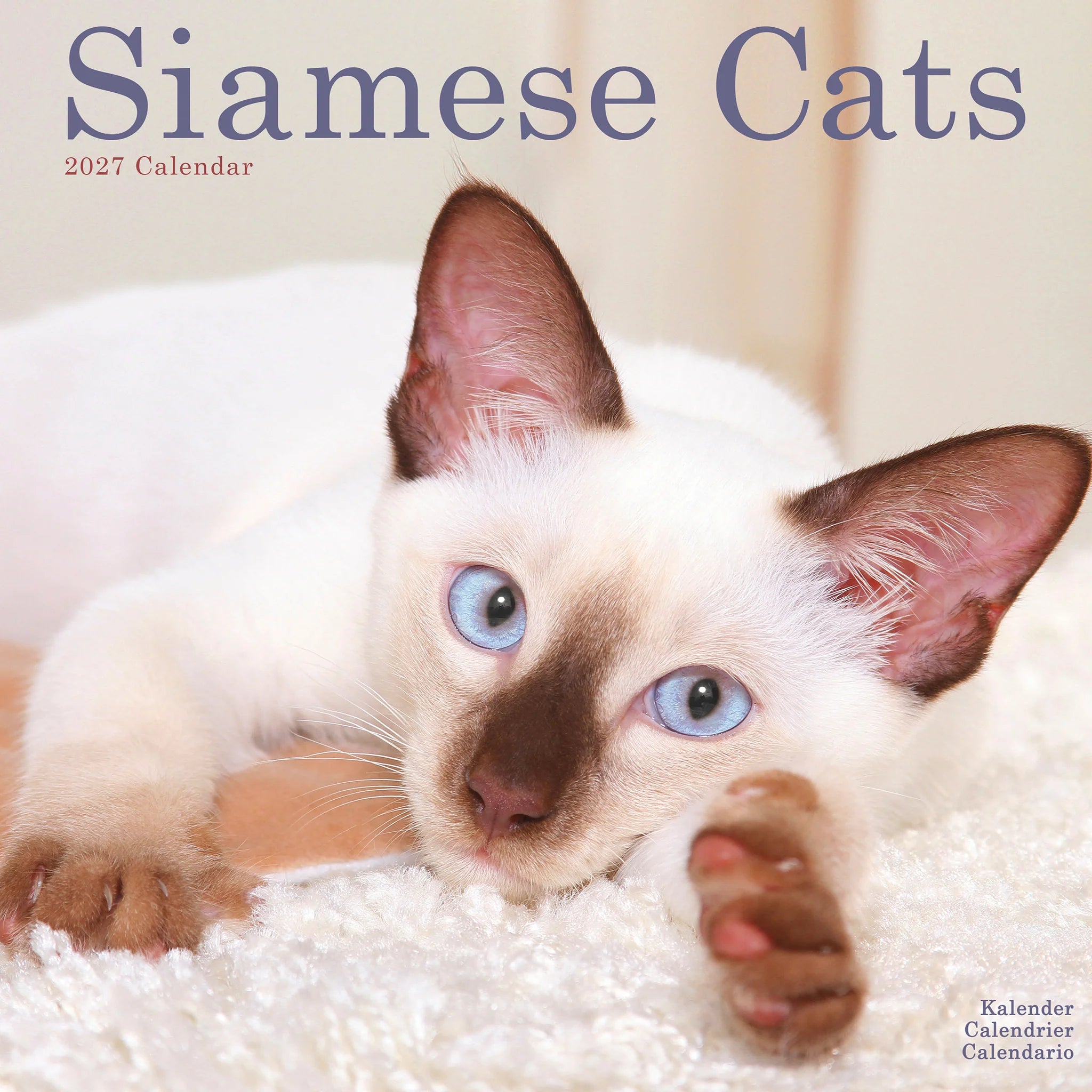 Siamese Cats 2027 Wall Calendar
