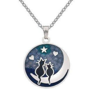 Love Cats Enamel Necklace
