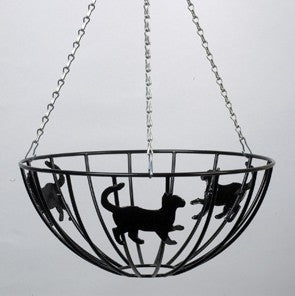 Cat motif Hanging Basket