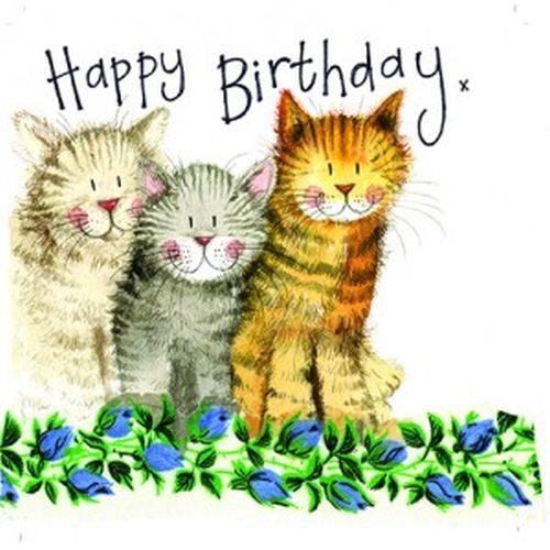 La tarjeta de feliz cumpleaños de los tres amigos de Alex Clark