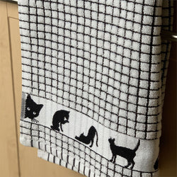 Black Cat poli-dri terry cotton tea towel