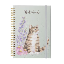 Whiskers and Wildflowers Cat A4 Notebook, by Wrendale