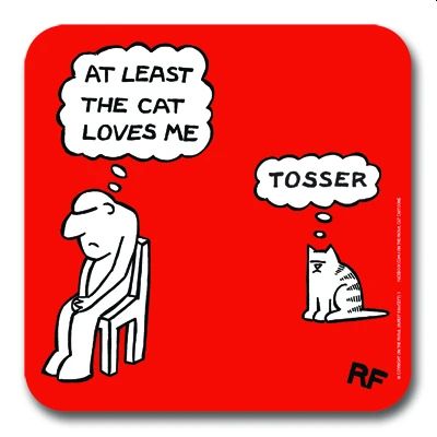 At Least the Cat Loves Me Coaster Tosser