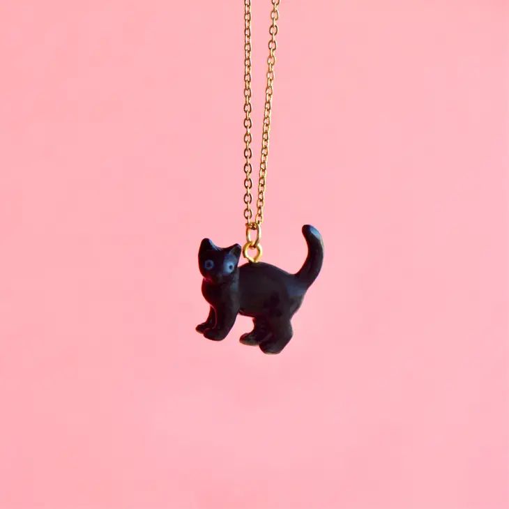 黑猫瓷吊坠