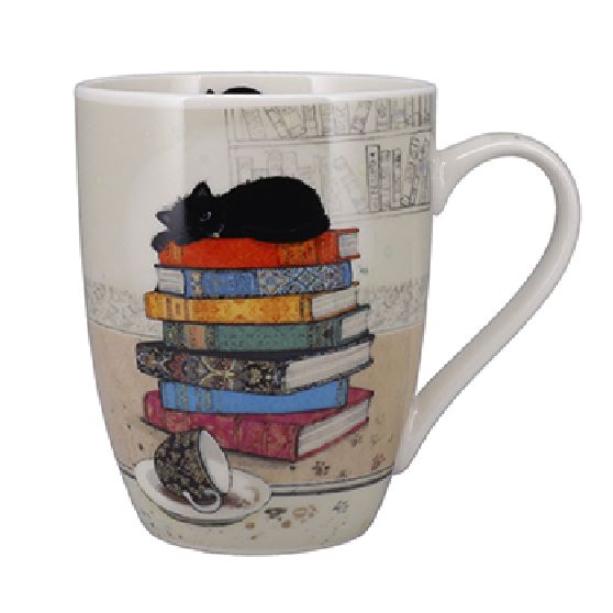 Books Kitty Black Cat Mug