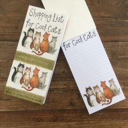 Cool Cats Magnetic Shopping List Pad